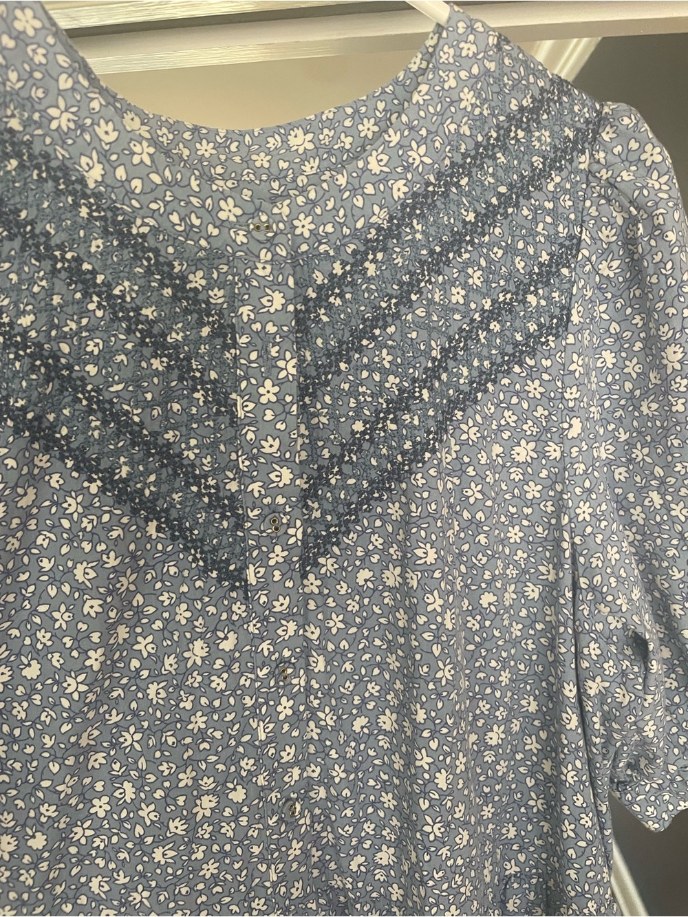 Madewell Light Blue Floral dress XL maxi EUC! - Picture 2 of 10